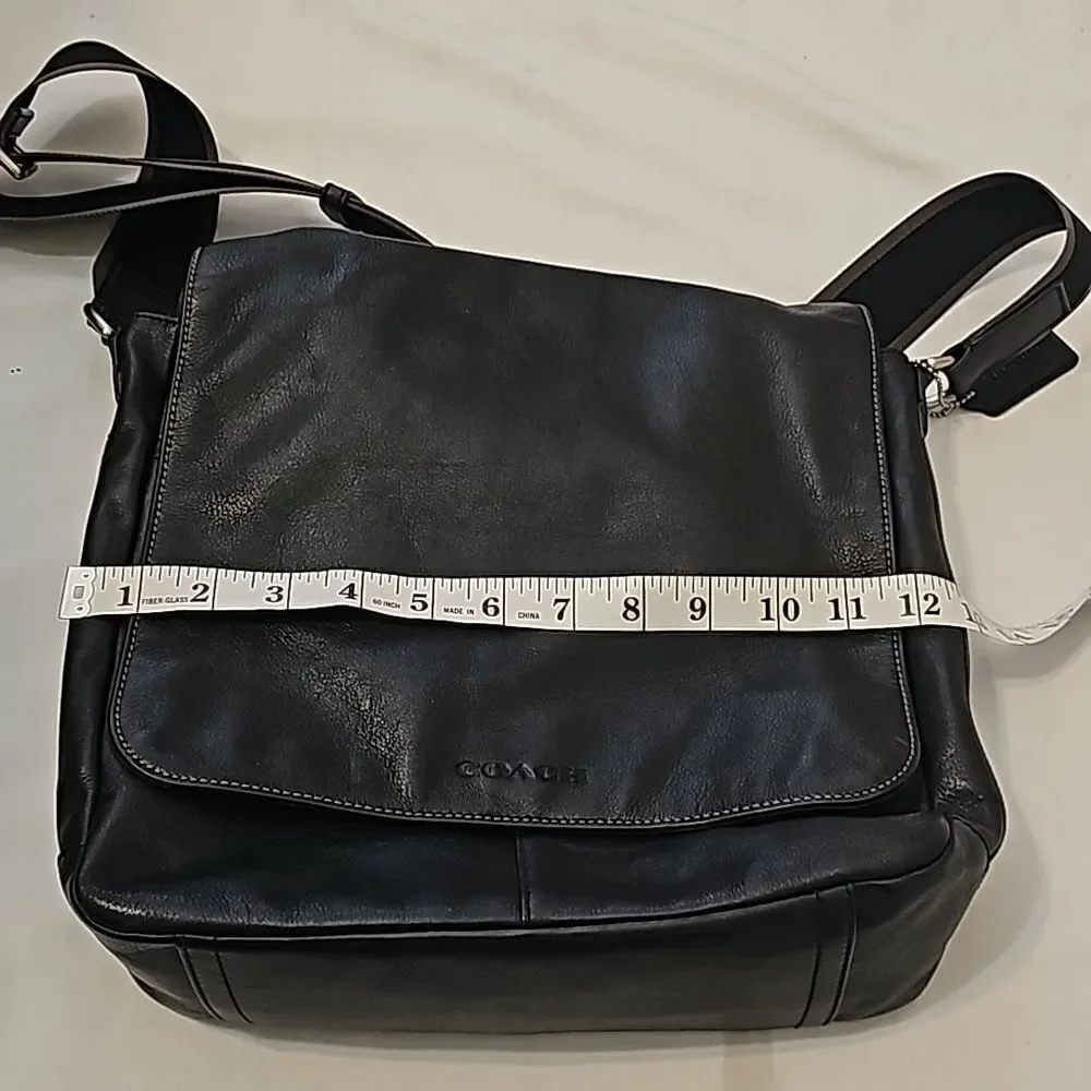 COACH HERITAGE WEB‎ LEATHER MESSENGER  F70556